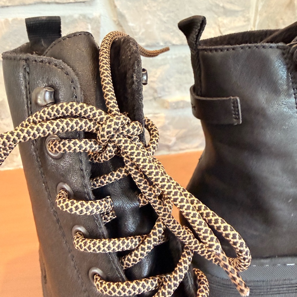 Reiker Black Lace-Up Combat Boots - Picture 7 of 9
